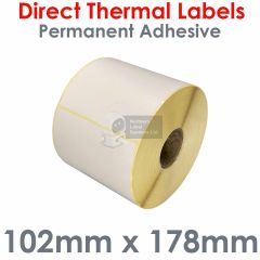 102mm x 178mm direct thermal labels