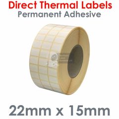 22mm x 15mm direct thermal labels