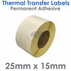 25mm x 15mm Thermal Transfer Labels
