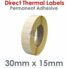 30mm x 15mm direct thermal labels