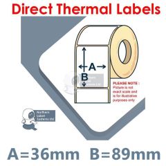 36mm x 89mm Direct Thermal Labels