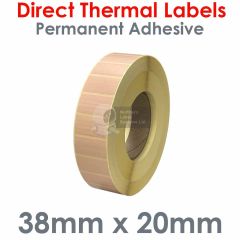 Peach 38mm x 20mm Direct Thermal Labels