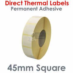 45mm Square Direct Thermal Labels