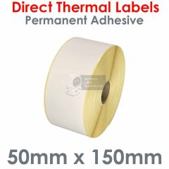 50mm x 150mm labels direct thermal on 25mm cores