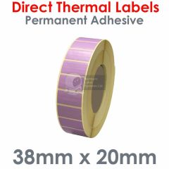 38mm x 20mm labels lilac direct thermal