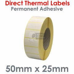 50mm x 25mm direct thermal labels