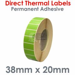 Green 38mm x 20mm Direct Thermal Labels