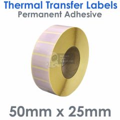 50mm x 25mm lilac labels thermal transfer