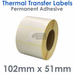 Thermal transfer labels 102mm x 51mm