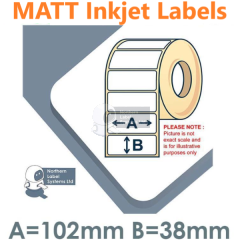 LX2000e 102mm x 38mm Matt Paper Colour Inkjet Labels