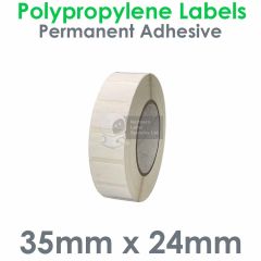 35mm x 24mm Polyethylene Labels