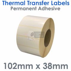 Thermal transfer labels 102mm x 38mm
